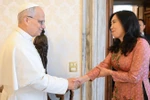 Deputy Minister of Foreign Affairs Le Thi Thu Hang meets with His Holiness Pope Leo XIV. (Photo: Ministry of Foreign Affairs)