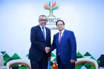 PM meets leaders of WHO, AIIB in Brazil