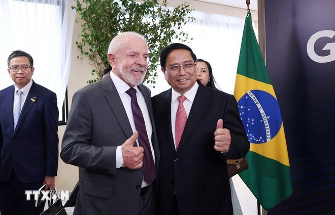 Prime Minister Pham Minh Chinh (R) and Brazilian President Lula da Silva (Photo: VNA) pm-pham-minh-chinh.jpg