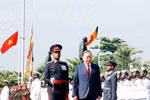 General Secretary of the Communist Party of Vietnam Central Committee and State President To Lam reviews the honor guard. Photo: VNA