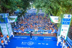 At the Standard Chartered Hanoi Heritage Marathon 2024 (Photo: The event organisers)