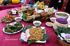 A meal imbued with the distinctive cultural identity of the Thai ethnic community in Dien Bien province. (Photo: VNA)