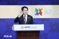 State President Luong Cuong attends the APEC CEO Summit 2025 in the Republic of Korea in October 2025 (Photo: VNA) 