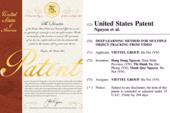 The invention "Deep-learning method for multi-object tracking from video" developed by Viettel AI has been granted a utility patent by the United States Patent and Trademark Office (USPTO).(Photo: VNA)