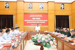 Politburo Member and Standing Member of the CPV Central Committee’s Secretariat Tran Cam Tu speaks at the conference (Photo: VNA)