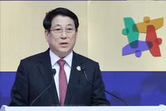 State President Luong Cuong speaks at the APEC CEO Summit Korea 2025 in Gyeongju, the Republic of Korea (RoK), on October 30, 2025 (Photo: VNA)