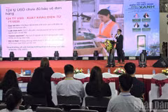 A view of the seminar on the electronics industry in green supply chains held by Vietnam Electronic Industries Association and SGS. (Photo: VNA)