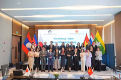 Participants in the senior officials’ meetings of the Cambodia-Laos-Myanmar-Vietnam (CLMV) and Mekong-Japan cooperation frameworks in Quang Ninh city on September 30 (Photo: The Vietnamese Ministry of Foreign Affairs)