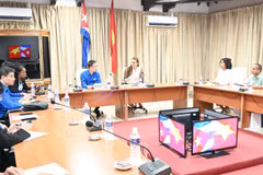 Participants at the Vietnam–Cuba youth forum. (Photo: VNA)