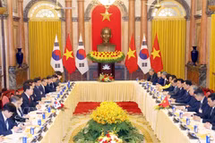 At the talks between General Secretary of the Communist Party of Vietnam Central Committee and State President To Lam and visiting President of the Republic of Korea (RoK) Lee Jae Myung in Hanoi on April 22, 2026. (Photo: VNA)