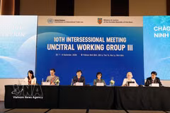 At the 10th intersessional meeting of UNCITRAL Working Group III in Ninh Binh province on September 7, 2026. (Photo: VNA)