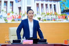 Governor of the State Bank of Vietnam (SBV) Pham Duc An speaks at the meeting between the central bank and 46 commercial banks in Hanoi on October 19. (Photo: VNA)