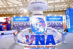 The exhibition area introduces the 80-year journey of the national news agency's establishment, construction, development and accompanying with the nation. (Photo: VNA)