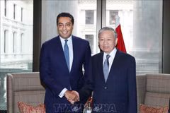 General Secretary of the Communist Party of Vietnam (CPV) Central Committee To Lam (right) and Saif Malik, CEO of Standard Chartered Bank and Head of Client Coverage, the UK at their meeting on October 29 (Photo: VNA)