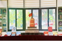 The exhibition features a selection of key documents on the August Revolution of 1945. (Photo: Hanoi Cultural and Library Centre)