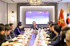 President of the National Assembly Tran Thanh Man meets with members of the Vietnam Innovation Network in Seoul on September 6, 2026. (Photo: VNA)