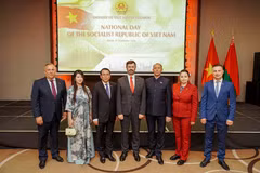 Representatives of the Communist Party of Belarus attend the reception in Minsk on September 2 to mark the 81st anniversary of the August Revolution and National Day (September 2, 1945-2026). (Photo: Published by VNA)
