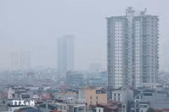 Air pollution seen in Hanoi recently. (Photo: VNA) 