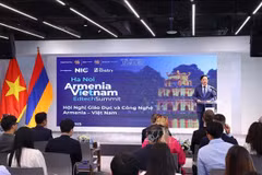 Deputy Prime Minister Tran Hong Ha speaks at the 2025 Armenia – Vietnam Education & Technology Summit on September 23. (Photo: VNA)