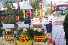 Politburo member, Secretary of the Communist Party of Vietnam Central Committee and head of the Party Central Committee’s Commission for Internal Affairs Le Minh Tri offers incense at the Can Tho city Martyrs’ Cemetery. (Photo: VNA)