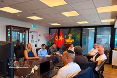 Israeli experts introduce several areas with potential for cooperation, including AI, cybersecurity, quantum technology, data, health technology and the application of artificial intelligence in businesses. (Photo: VNA)
