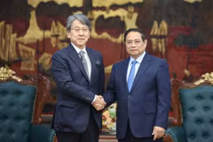 Prime Minister Pham Minh Chinh and Chairman of Japan Bank for International Cooperation Maeda Tadashi. (Photo: VNA)