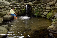The Gio An well system comprises 14 wells across the villages of An Nha, An Huong, Hao Son, and Long Son of Tan Van of Tay Gio Linh commune (formerly Gio An commune of Gio Linh district, Quang Tri province). Pictured is the “Men’s area” of Trang well. (Photo: VietnamPlus)