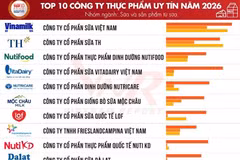 Top 10 most reputable companies in the dairy and dairy product group. (Photo: Vietnam Report)