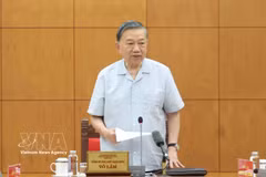 General Secretary of the Communist Party of Vietnam Central Committee and President To Lam speaks at the meeting with the Party Central Committee's Commission for Internal Affairs and relevant agencies in Hanoi on September 28, 2026. (Photo: VNA)