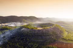 Bang Mo volcano in Lam Dong province (Photo published by VNA)