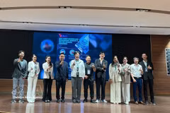 The executive board of the Vietnamese Experts Association in Taiwan (VNEAT) for the 2026–2028 term makes its debut. (Photo: VNA)