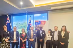 Leaders of the National Australia – Vietnam Chamber of Commerce and Industry (Photo published by VNA)