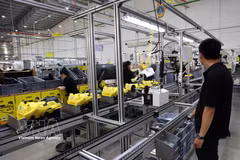 Production chain of Karcher Vietnam Technology cleaning equipment plant, phase II, in Nui Thanh commune of Da Nang (Photo: VNA)