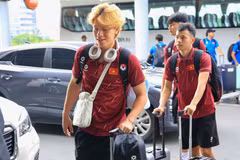 Vietnam’s U23 national football team arrives in Jakarta (Photo: VFF)