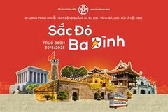 A poster introduces Sac Do Ba Dinh (Red Color of Ba Dinh) programme. Photo courtesy of Hanoi Department of Tourism. (Photo: VNA)