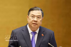 Permanent Deputy Prime Minister Pham Gia Tuc speaks at the hybrid conference on studying and implementing the Politburo’s Resolution No. 10-NQ/TW on developing the foreign-invested economic sector on June 30. (Photo: VNA)