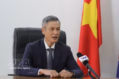 Vietnamese Ambassador to Cambodia Nguyen Minh Vu grants an interview to the Vietnam News Agency ahead of Prime Minister Le Minh Hung’s official visit to Cambodia. (Photo: VNA)