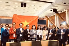 The Vietnamese delegation attends the 46th session of the World Heritage Committee in July 2024. (Photo: VNA)