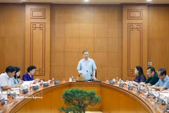 Party General Secretary and State President To Lam speaks at a working session Party Committee of the Ministry of Health on Vietnamese traditional medicine in Hanoi on May 20 (Photo: VNA)