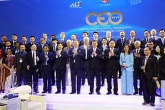 Ho Chi Minh City officials and delegates at the CEO 500 Programme (Photo: VNA)