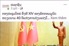 A story on the 14th National Congress of the Communist Party of Vietnam published by Pasaxon on January 21 (Photo: VNA)