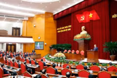 Party General Secretary To Lam delivers the closing remarks at the 14th plenum of the 13th Party Central Committee on November 6 morning. (Photo: VNA)