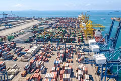 Aerial photo shows a view of the Laem Chabang Port in Chonburi Province, Thailand. It is one of the most important international container hub ports in Thailand (Photo: XINHUA)