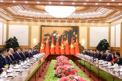 The talks between General Secretary of the Communist Party of China Central Committee and President of China Xi Jinping and his Vietnamese counterpart To Lam in Beijing on April 15, 2026. (Photo: VNA)