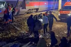 Scene of the high-speed train collision in Adamuz, Spain on January 18 (Photo: Reuters/VNA)