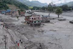 Nuwakot district, Nepal on August 27, after the flashflood (Photo: VNA)