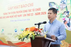 Nguyen Minh Tien, Director of the Trade Promotion Centre for Agriculture, speaks at the September 30 press briefting announcing the 22nd Vietnam Craft Village Fair. (Photo: VNA)