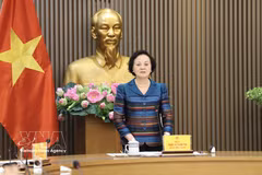 Deputy Prime Minister Pham Thi Thanh Tra speaks at the event. (Photo: VNA)