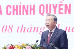 Party General Secretary To Lam speaks at the conference. (Photo: VNA)
