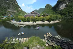 A boat pier at the Trang An Scenic Landscape Complex in Ninh Binh province (Photo: VNA)